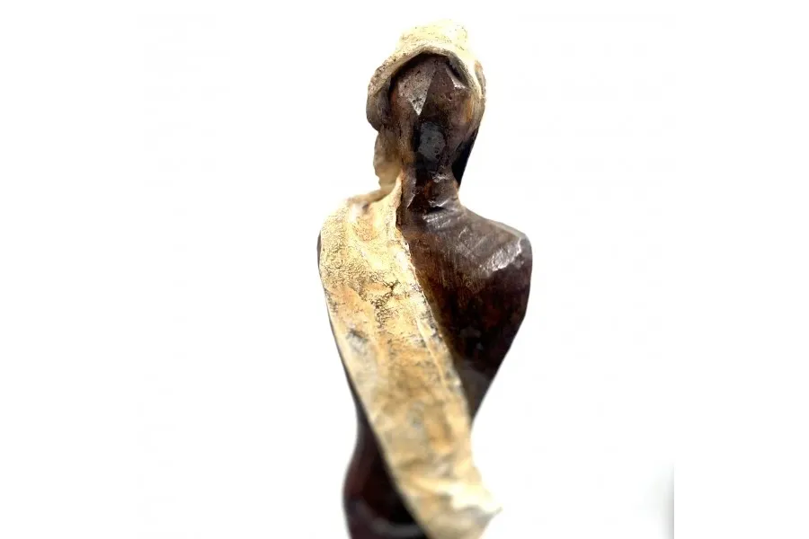 obrazek 1 Luksusowa statuetka wykonana z brązu "Zawoalowana dama"