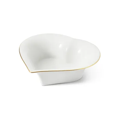 Zdjęcie Stylowa biała miska w kształcie serca na Walentynki - Leander