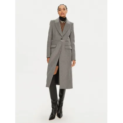 Zdjęcie Patrizia Pepe Płaszcz wełniany 2O0166 A171 Szary Regular Fit
