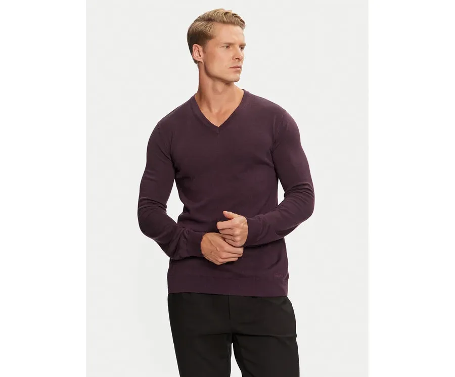 obrazek 1 Hugo Sweter San Vredo-M 50474172 Fioletowy Slim Fit HUGO