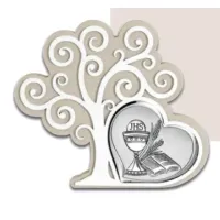 Picture Stylish silver decoration 17.3x14.9 cm for Holy Communion