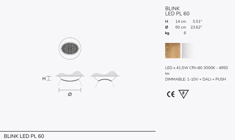 obrazek 4 Złoty żyrandol sufitowy z kryształami - BLINK LED PL 90