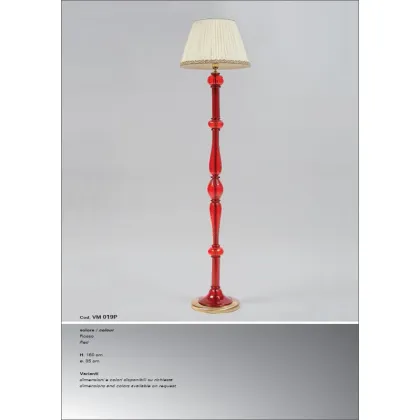 Zdjęcie Czerwona lampa podłogowa o wyjątkowym designie - Il Paralume Marina