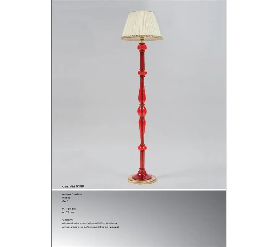 obrazek 1 Czerwona lampa podłogowa o wyjątkowym designie - Il Paralume Marina