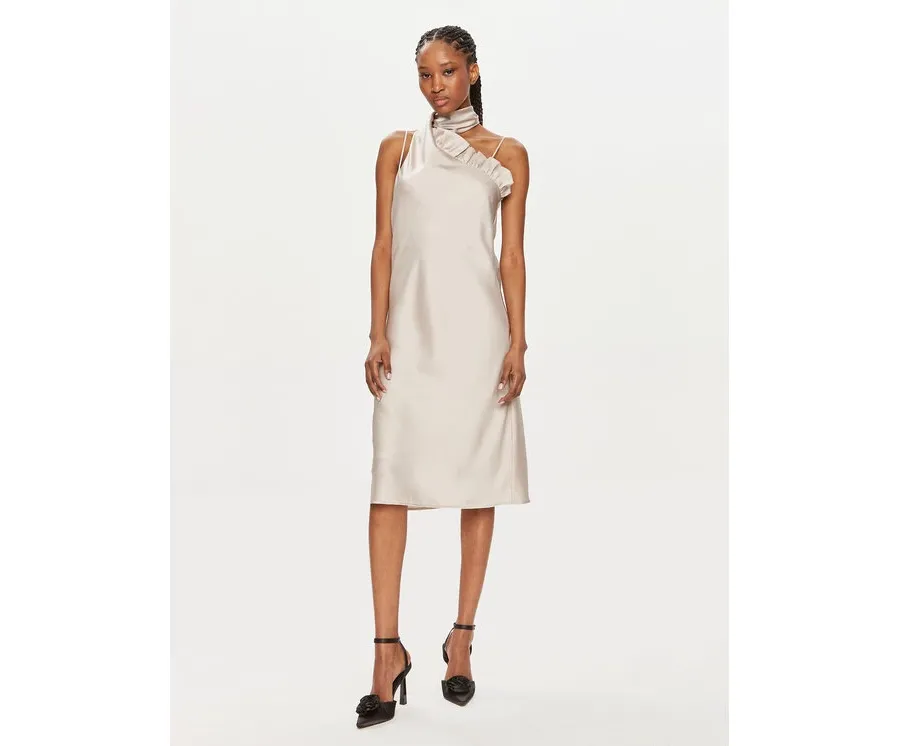obrazek 1 Bruuns Bazaar Sukienka koktajlowa Nellie BBW3866 Beżowy Regular Fit