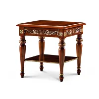Picture Exclusive antique table with a lamp