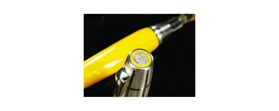 obrazek 4 Yellow Celluloid Fountain Pen Miya Argento Montegrappa