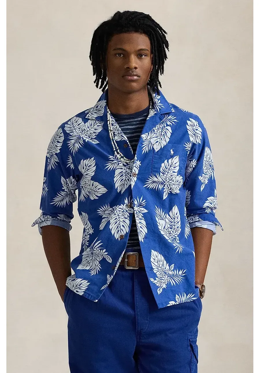 obrazek 1 Polo Ralph Lauren koszula bawełniana CLS SPRT męska kolor niebieski regular z kołnierzykiem klasycznym 710958151