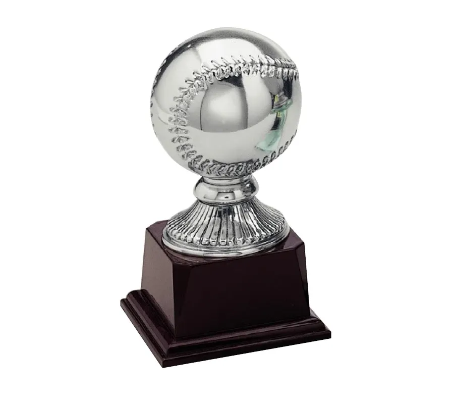 picture 1 Metallic statuette with a baseball ball - Astra Argenti
