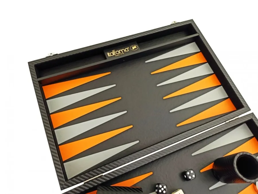 obrazek 2 Stylowy zestaw do gry w Backgammon, Tryktrak - walizka ze sztucznej skóry