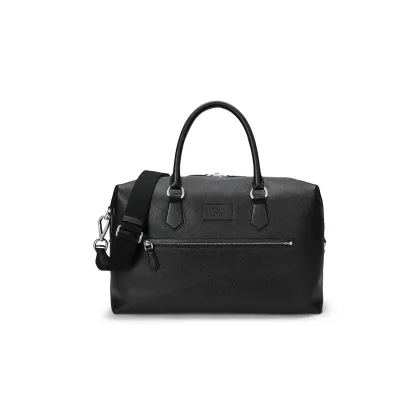 Zdjęcie Polo Ralph Lauren torba skórzana kolor czarny 405962459