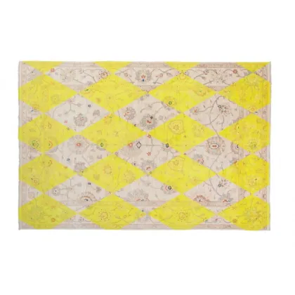 Zdjęcie Luksusowy dywan z żółtym akcentem - DOUBLE LAYER YELLOW