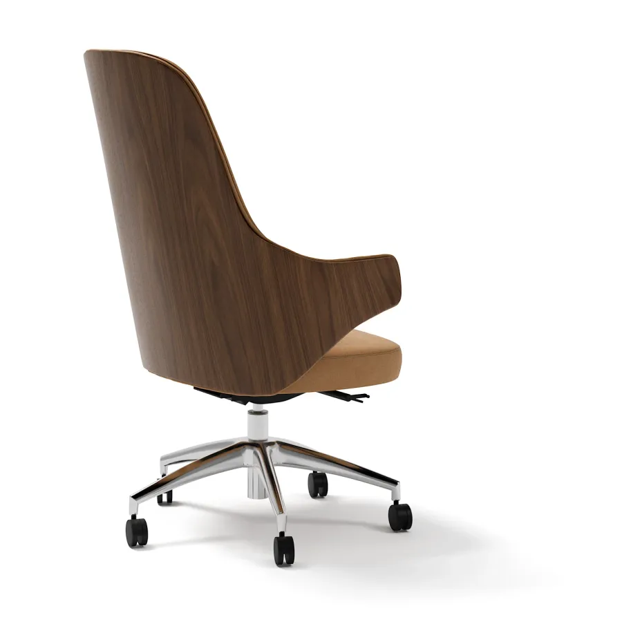 obrazek 3 Eleganckie biurowe krzesło w stylu modernistycznym - prosto z Włoch