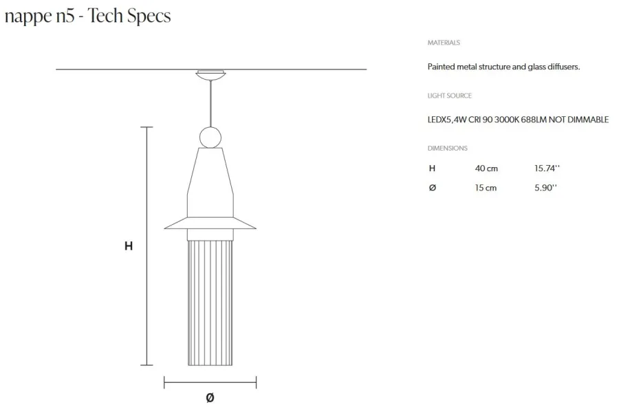 obrazek 2 Zachwycająca lampa wisząca Nappe N5