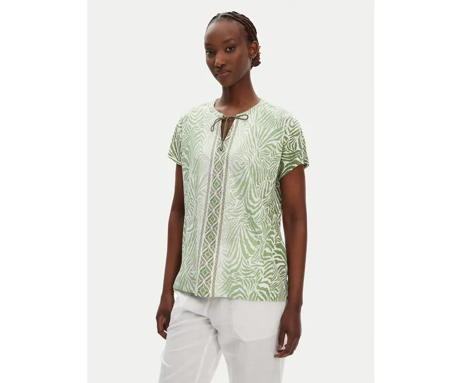 obrazek 1 Olsen Bluzka 11105099 Zielony Regular Fit