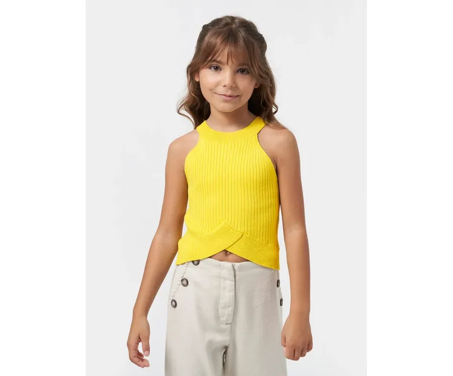 obrazek 1 Mayoral Top 6023 Żółty Slim Fit