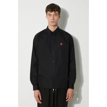 Zdjęcie Kenzo koszula bawełniana Boke Flower Crest Shirt męska kolor czarny regular z kołnierzykiem button-down FE65CH4109LI.99
