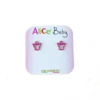 Picture Stylish enamelled openwork angel earrings