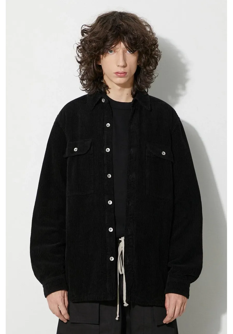 obrazek 1 Rick Owens kurtka sztruksowa kolor czarny przejściowa