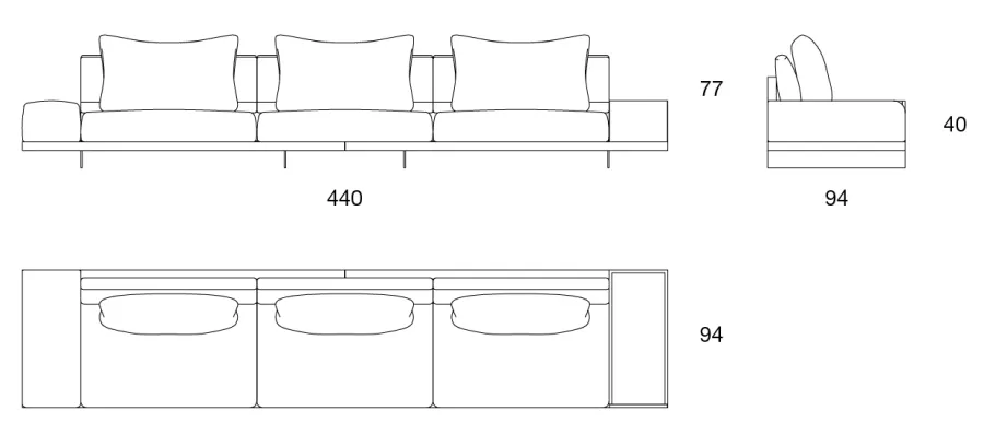 obrazek 4 Elegancka sofa do salonu w stylu minimalistycznym