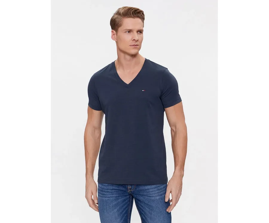 obrazek 1 Tommy Jeans T-Shirt DM0DM04410 Granatowy Regular Fit