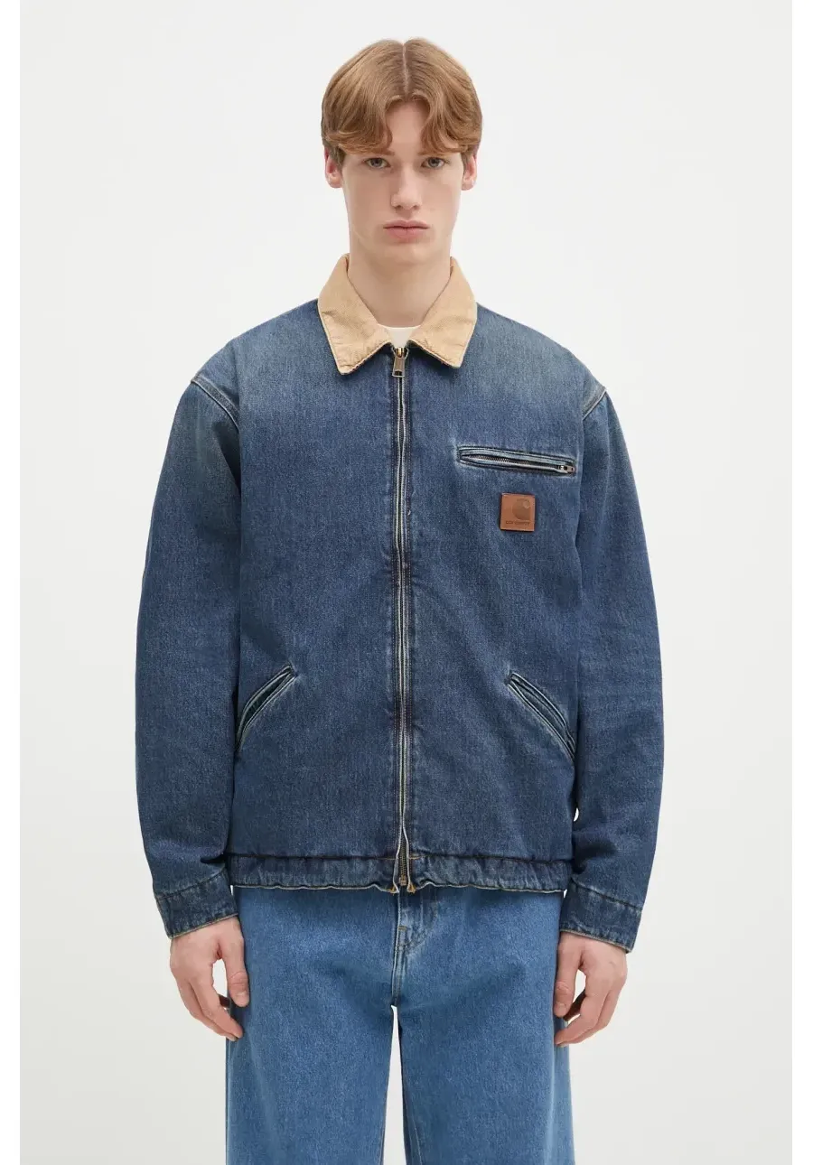 obrazek 1 Carhartt WIP kurtka jeansowa OG Detroit Jacket męska kolor niebieski przejściowa I034734.2XN4Q