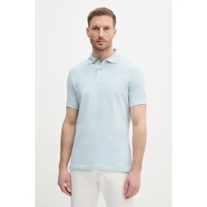 Zdjęcie Barbour polo bawełniane Tartan Pique Polo kolor niebieski z aplikacją MML0012