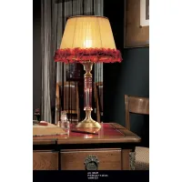 Picture Red Crystal Tube Lamp with Chiffon Yellow Silk Shade – Il Paralume Marina