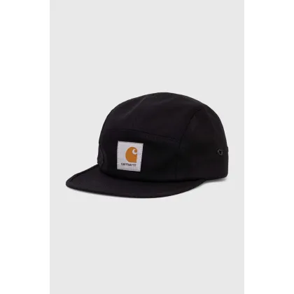 Zdjęcie Carhartt WIP czapka z daszkiem bawełniana Backley Cap kolor czarny z aplikacją I016607-TAMARIND