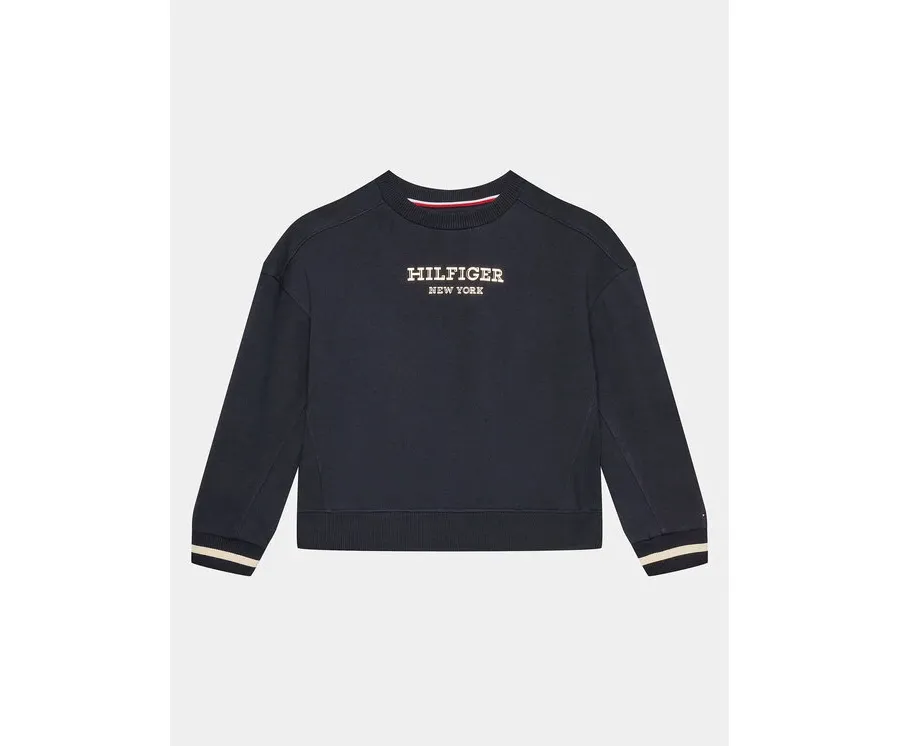 obrazek 1 Tommy Hilfiger Bluza Monotype KG0KG07722 D Granatowy Relaxed Fit