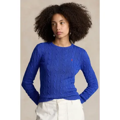 Zdjęcie Polo Ralph Lauren sweter bawełniany kolor niebieski
