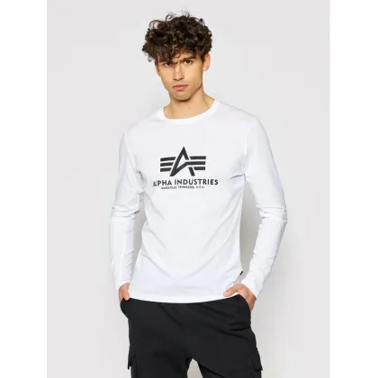 Zdjęcie Alpha Industries Longsleeve Basic T 100510 Biały Regular Fit