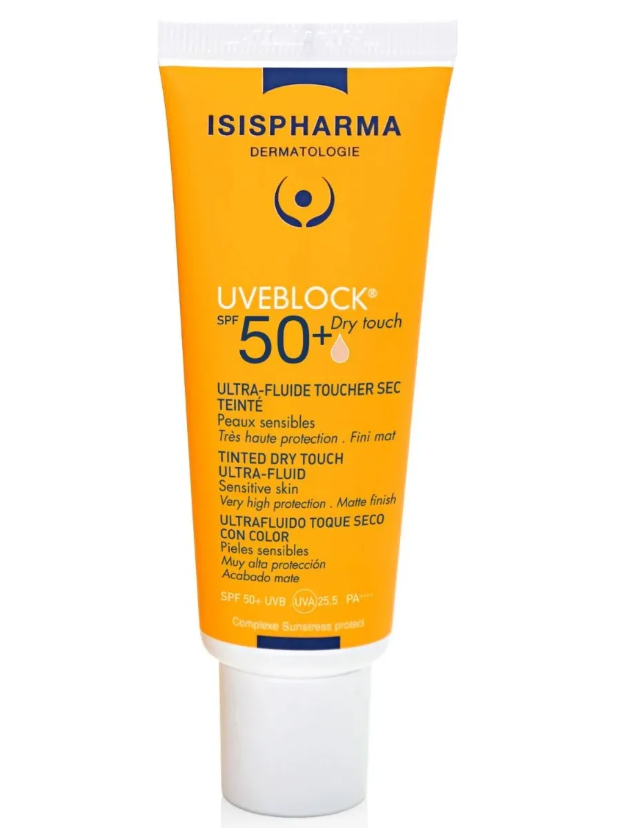 obrazek 1 Isispharma Uveblockv SPF50+ - Ultralekki fluid dry touch lekko tonujący 40ml Ultra Light 40 ml