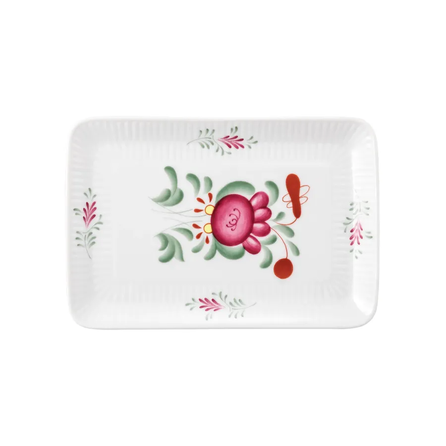 obrazek 1 Prostokątny zdobiony półmisek z porcelany w stylu klasycznym - Tettau