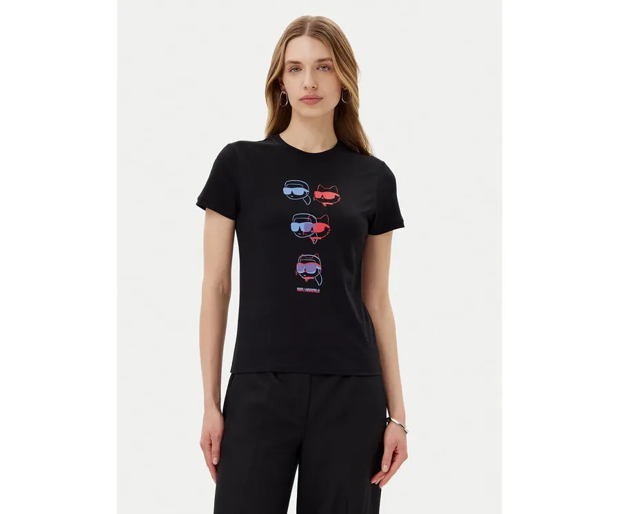 obrazek 1 KARL LAGERFELD T-Shirt A2W17104 Czarny Relaxed Fit