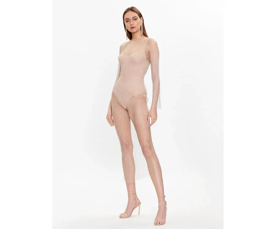 obrazek 1 Samsøe Samsøe Sukienka koktajlowa Evelina F23100150 Beżowy Regular Fit