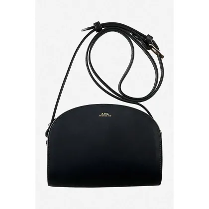 Zdjęcie A.P.C. torebka skórzana Demi kolor czarny PXAWV.F61392-GREIGE