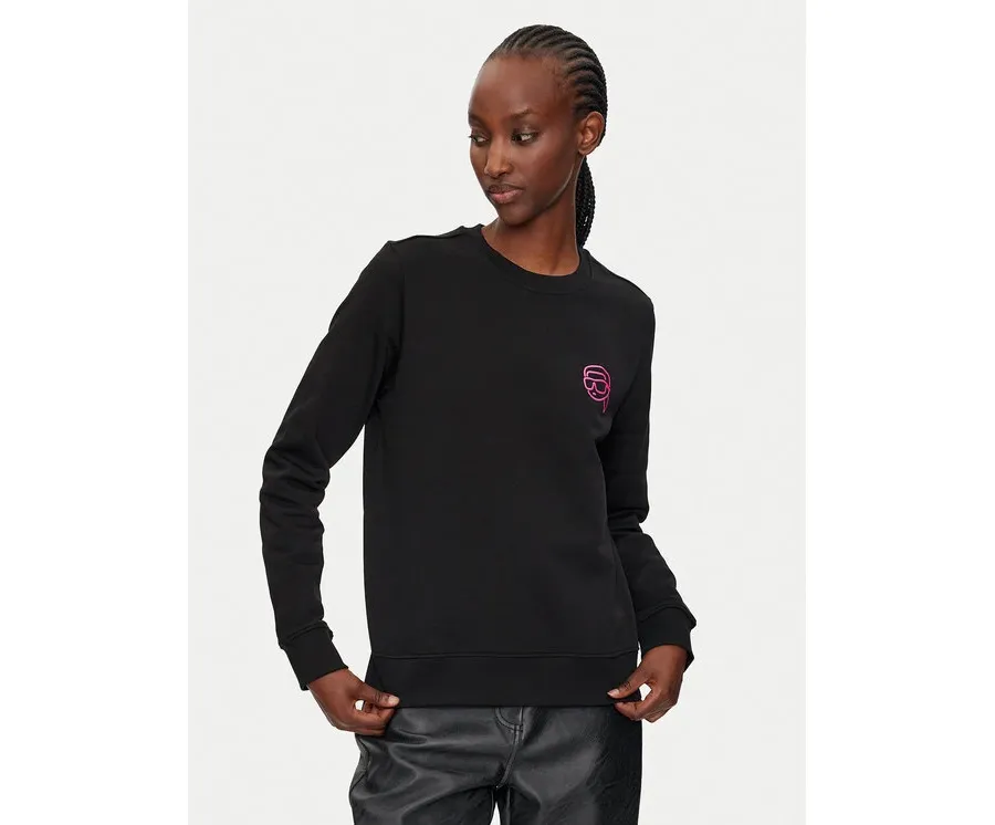 obrazek 1 KARL LAGERFELD Bluza 246W1816 Czarny Regular Fit