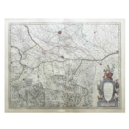 Picture Willem Blaeu Territories of Pavia Lodi Novarra Tortona Alessandria and other neighbors of the state Milan 1640 Amsterdam