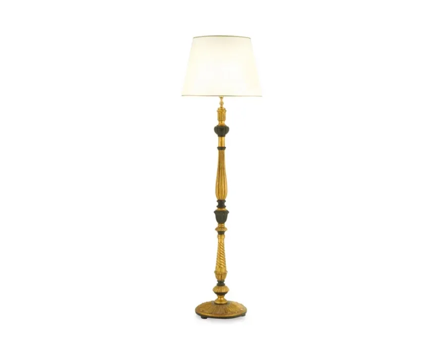 obrazek 1 Klasyczna drewniana lampa podłogowa do salonu