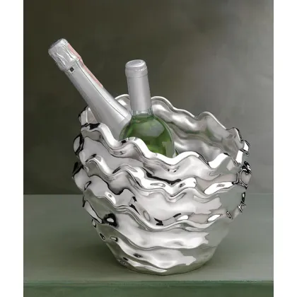 Picture Exclusive silver cooler for cooling champagne - Pampaloni