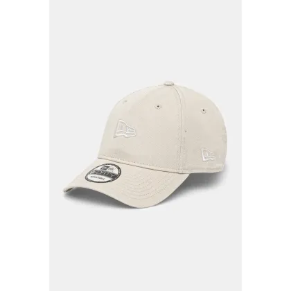 Zdjęcie New Era czapka z daszkiem bawełniana kolor beżowy z aplikacją 60595464