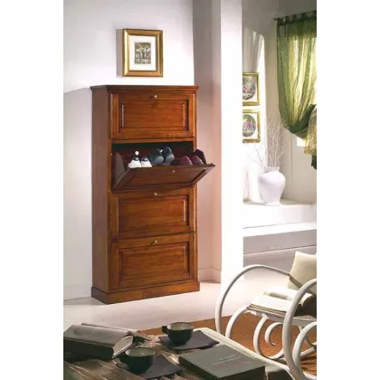 Picture Shoe cabinet with 4 flaps in a classic style - Zanini