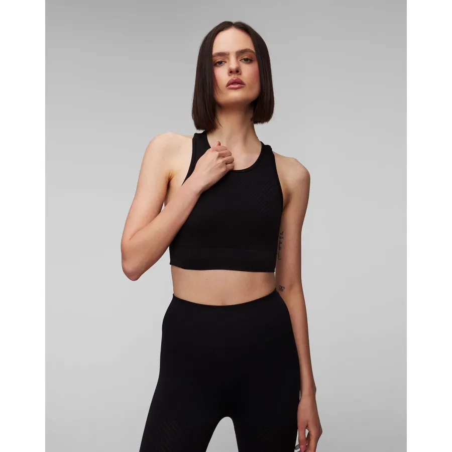 obrazek 1 Czarny Bezszwowy Top Sportowy Damski Casall Essential Block Seamless Sport Top