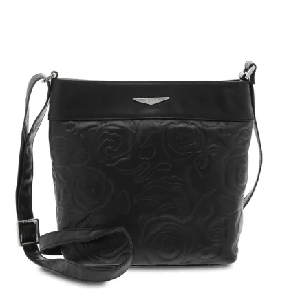 Zdjęcie Elegancka czarna torebka ze skóry - Giudi