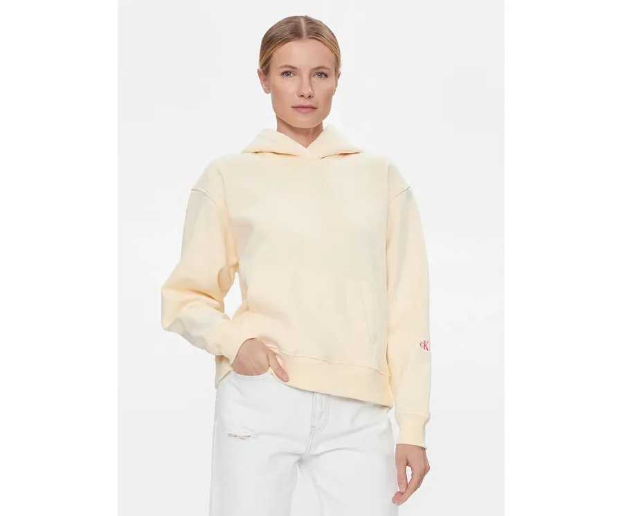 obrazek 1 Calvin Klein Jeans Bluza Back Bold Monologo J20J222895 Żółty Relaxed Fit