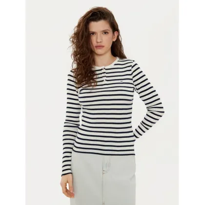 Zdjęcie Tommy Jeans Bluzka DW0DW19501 Biały Slim Fit