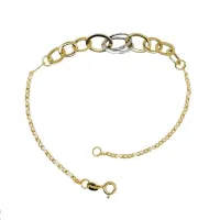 Picture Italian stepped chain bracelet