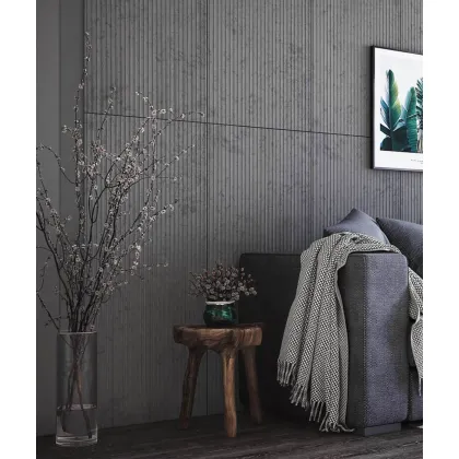 Zdjęcie 135x60 cm VT - PB37 (B15 czarny) LAMEL - Panel dekor 3D beton architektoniczny