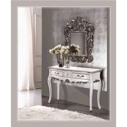 Zdjęcie Luksusowe, bogato zdobione, rzeźbione srebrne lustro - Casa + 39